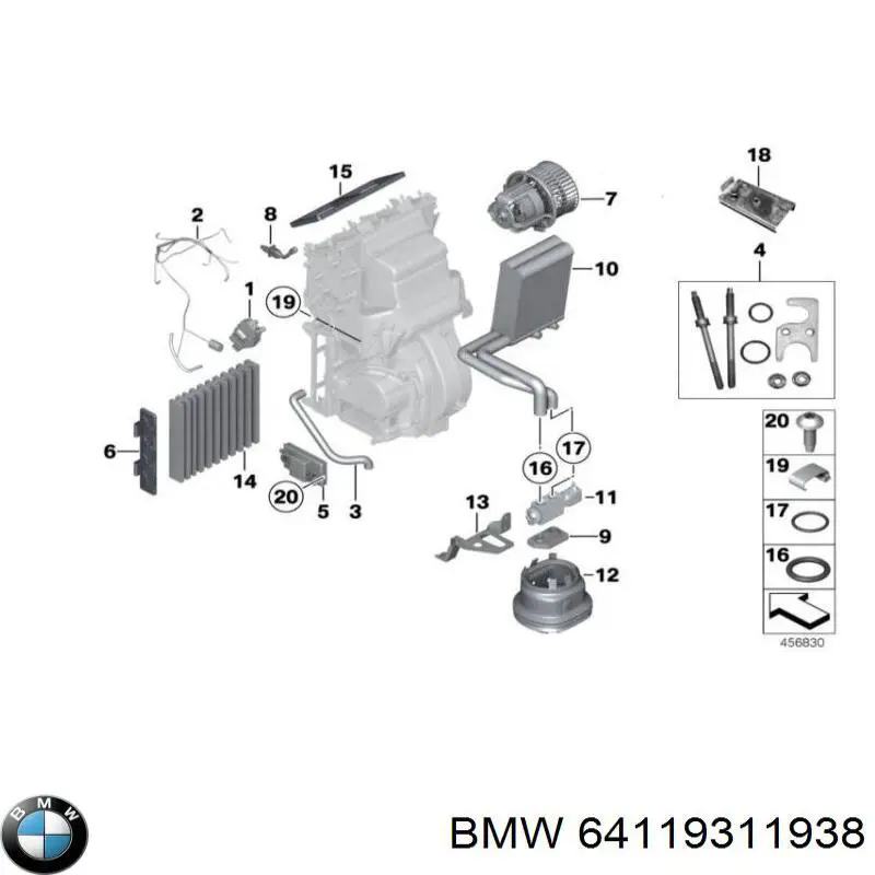 64119311938 BMW резистор (опір пічки, обігрівача салону)