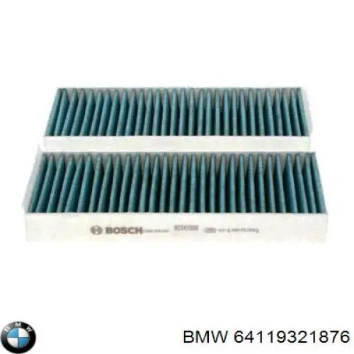 Фільтр повітряний обігрівача BMW 64119321876 ціна, від 9.76 USD