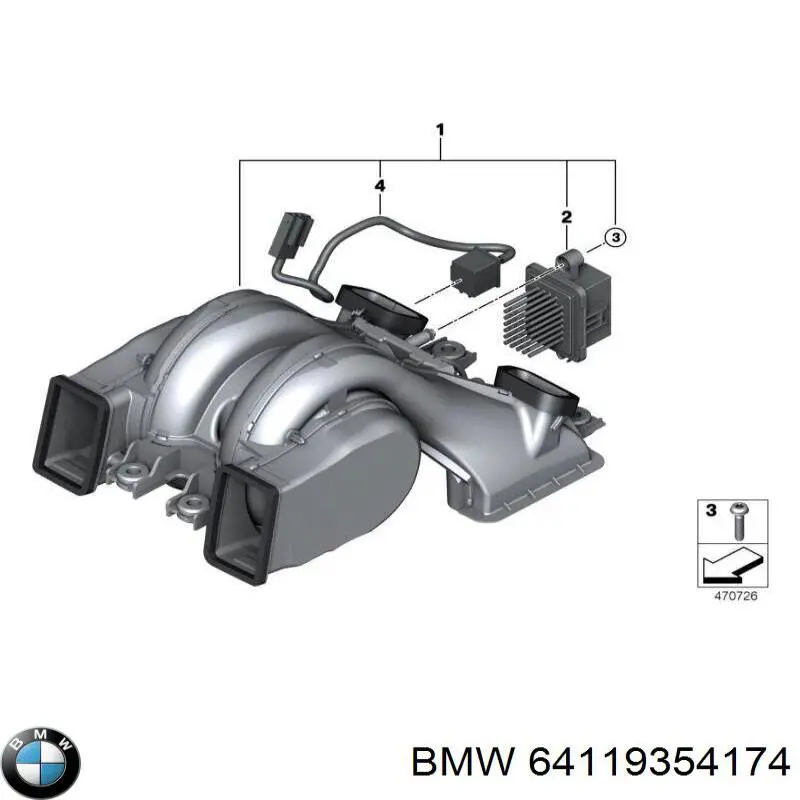 Резистор обігрівача BMW 64119354174 ціна, від 38.02 USD