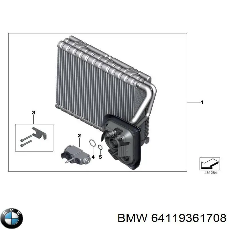 64119361708 BMW Охолоджувач повітря