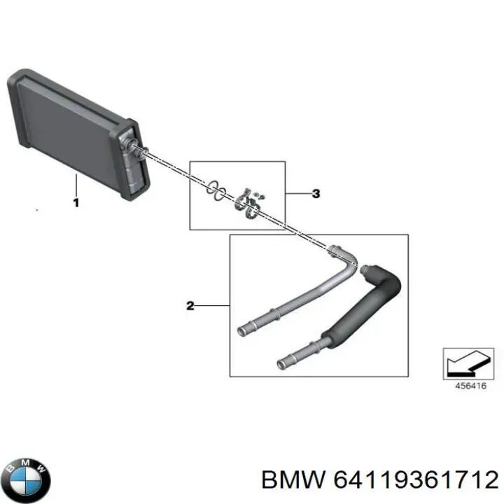 AH37000P Mahle Original Радіатор опалювача салону