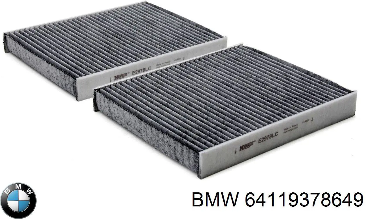 Фільтр повітряний обігрівача BMW 64119378649 ціна, від 143.93 USD