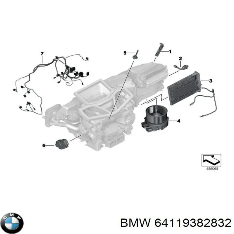 Двигун вентилятора пічки (обігрівача салону) BMW 64116836881 ціна, від 78.73 USD