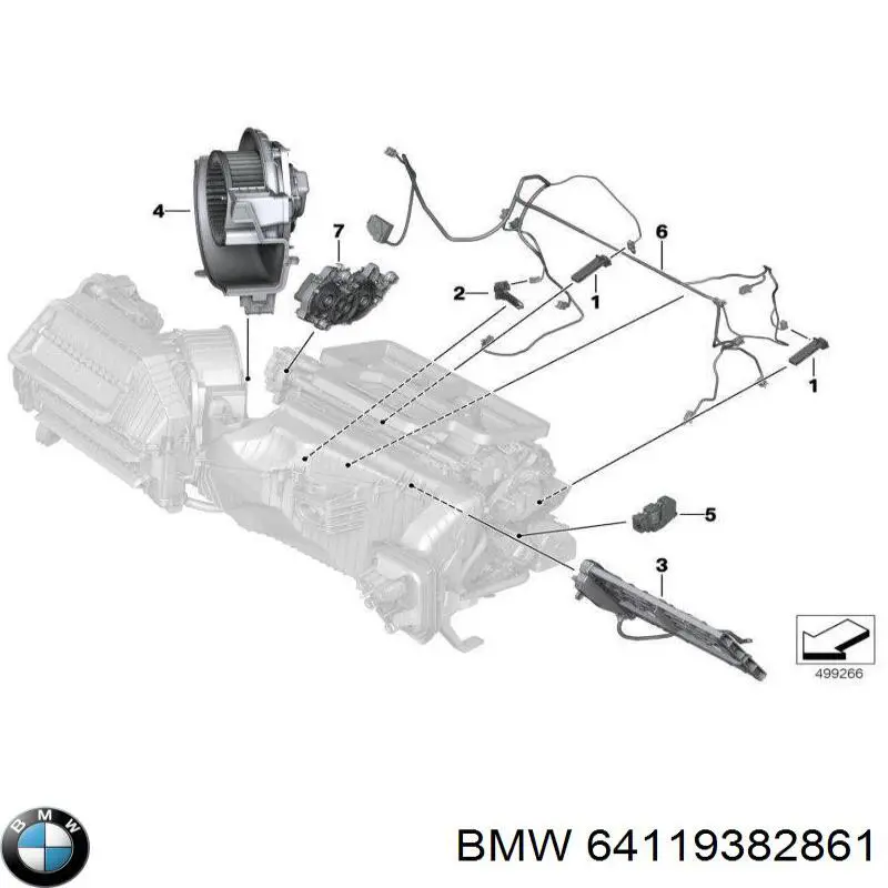 64119382861 BMW Електромотор пічки