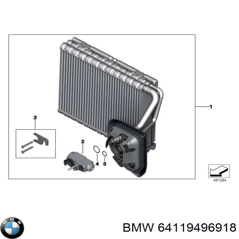 Випаровувач кондиціонера BMW 64119496918 ціна, від 89.93 USD