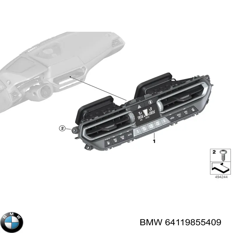 64119855409 BMW Механізм управління кондиціонером