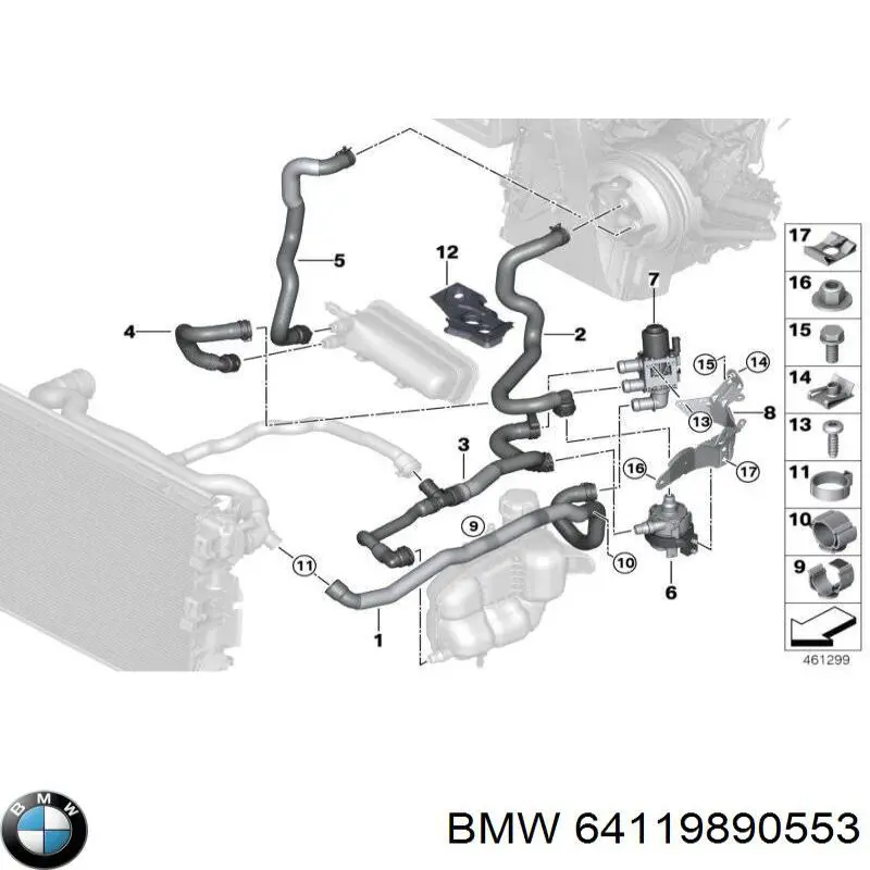 Купити 64119890553 BMW Регулюючий клапан охолоджувальної рідини
