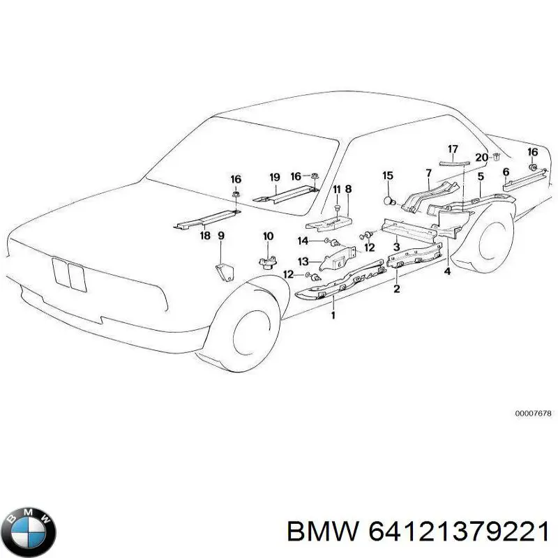  BMW 64121379221 ціна, від 3.11 USD