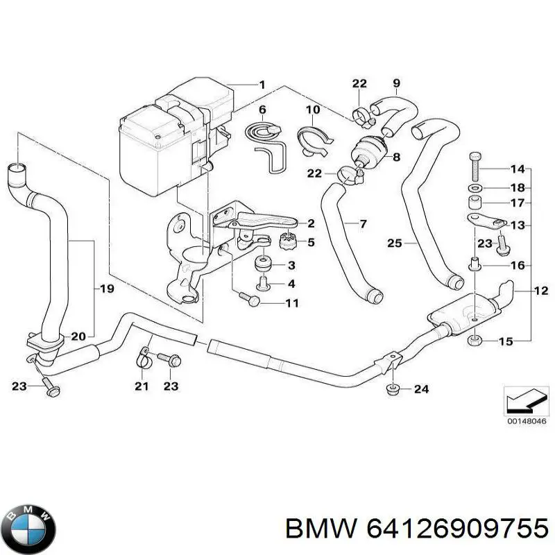 64126909755 BMW Гофра витратоміра повітря