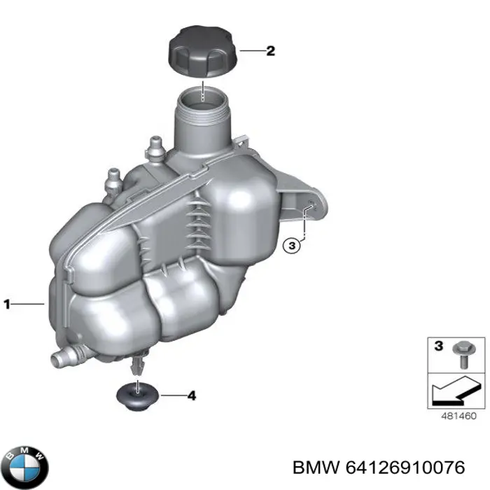Купити 64126910076 BMW Пістон (кліп) кріплення решітки радіатора до панелі