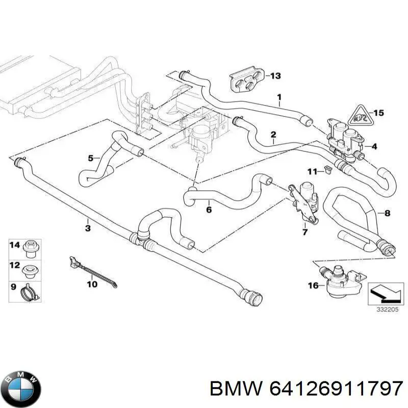 Купити 64126911797 BMW Кран пічки