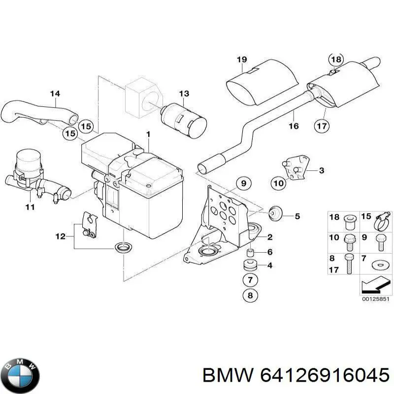 64126916045 BMW Водяний насос охолодження електро додатковий