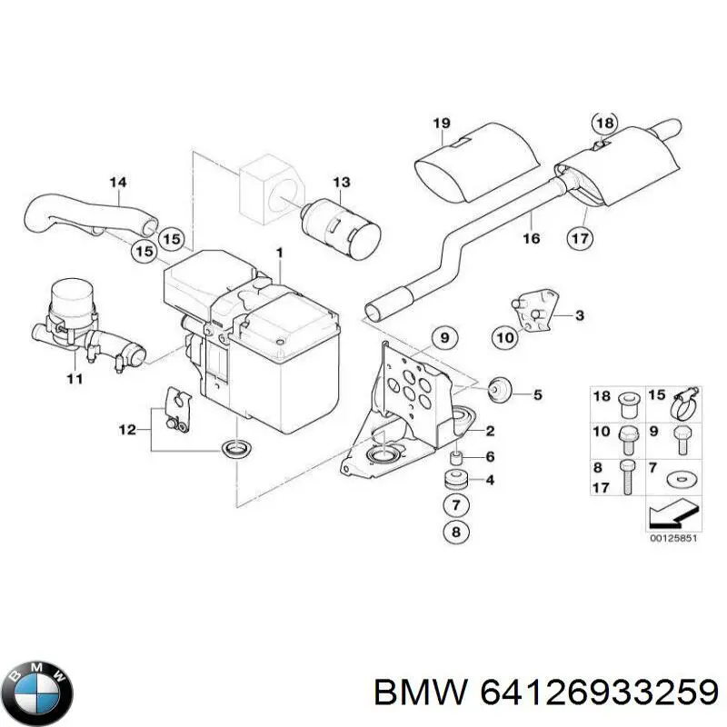 64126986232 BMW 