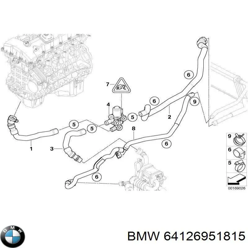 Купити Кран пічки BMW 3  E90
