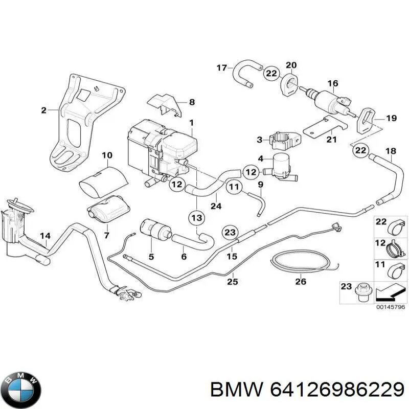 Купити 64126986229 BMW 