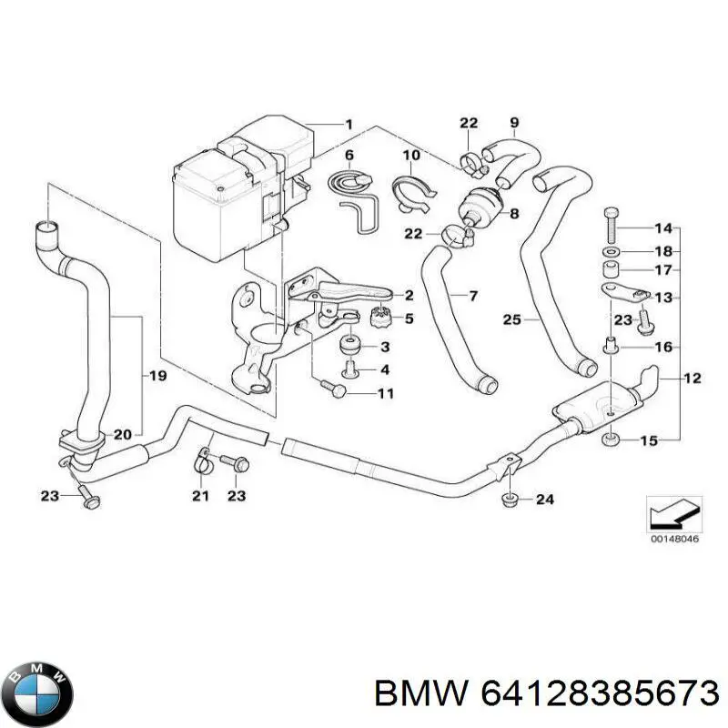 64128385673 BMW Прокладка EGR-клапана рециркуляції