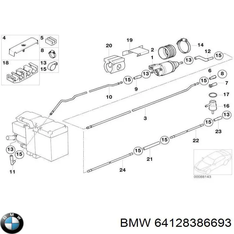  BMW 64128386693 ціна, від 75.55 USD