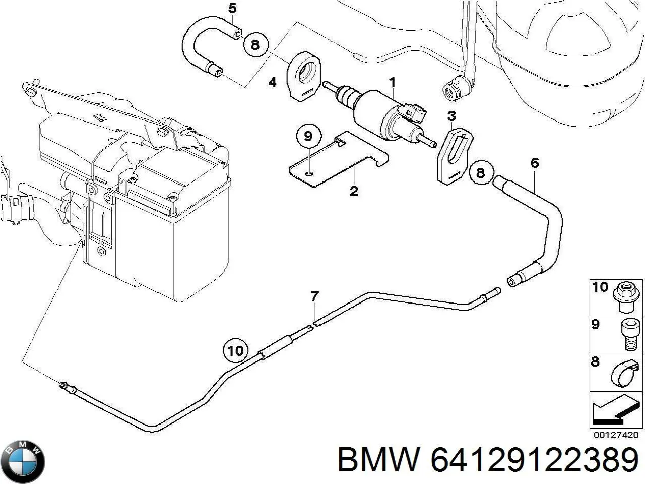 64129122389 BMW Електробензонасос