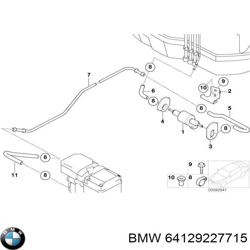 64129227715 BMW помпа водяна (насос охолодження, додатковий електричний)