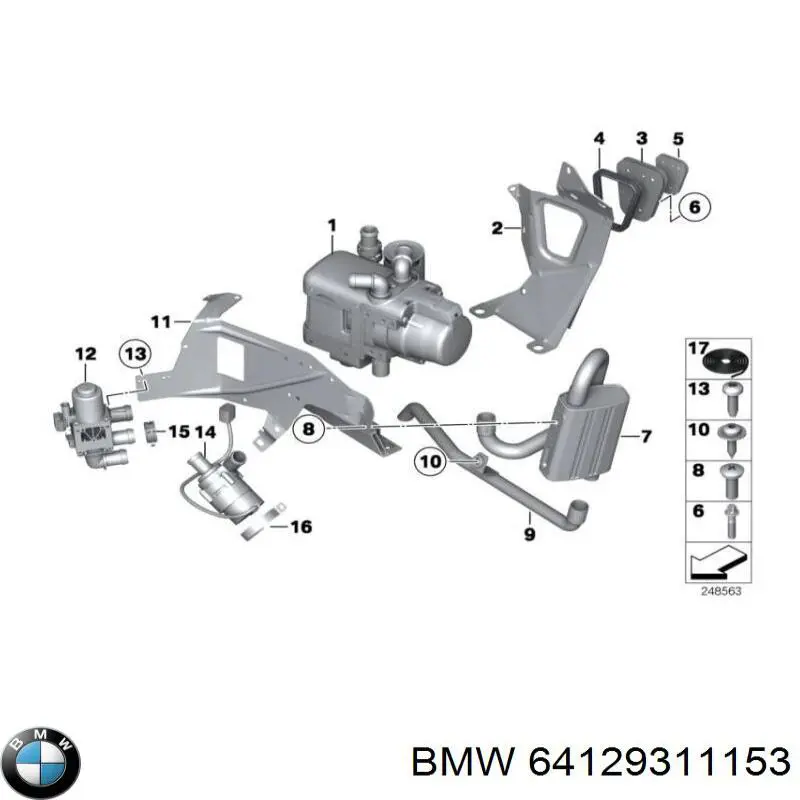 Автономка BMW 64129350318 ціна, від 501.13 USD
