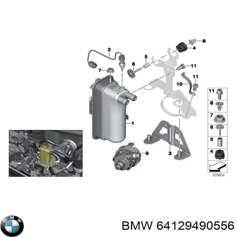 Електропідігрівач охолоджуючої рідини BMW 9363105 ціна, від 202.47 USD