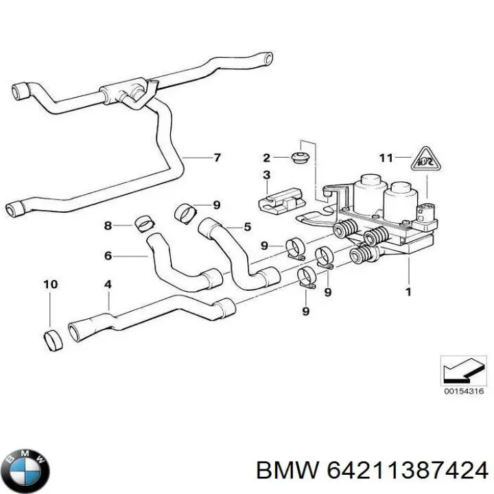  BMW 64211387424 ціна, від 11.29 USD
