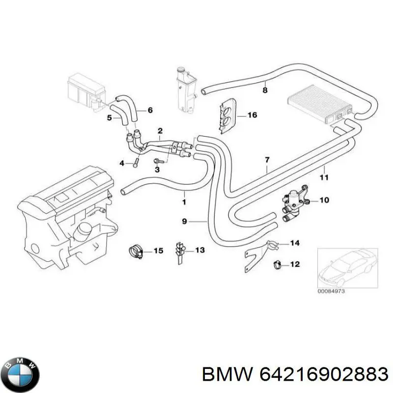  BMW 64216902883 ціна, від 10.42 USD