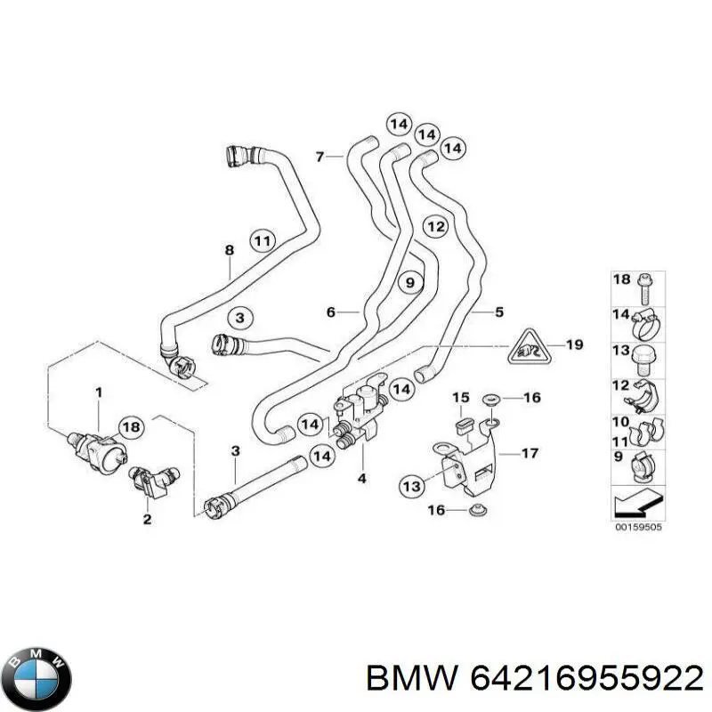  BMW 64216955922 ціна, від 6.28 USD