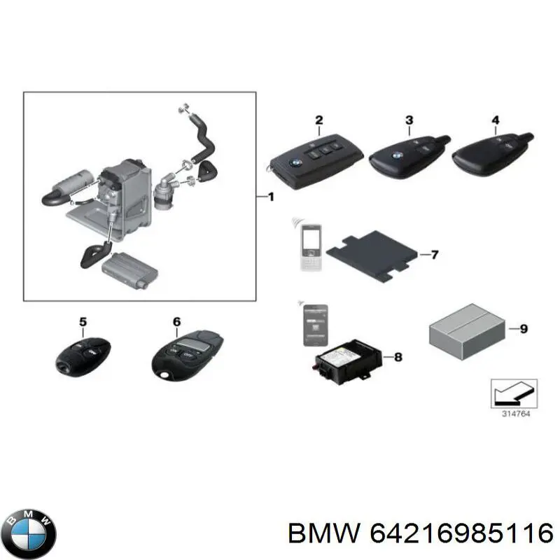  BMW 64216985116 ціна, від 14.68 USD