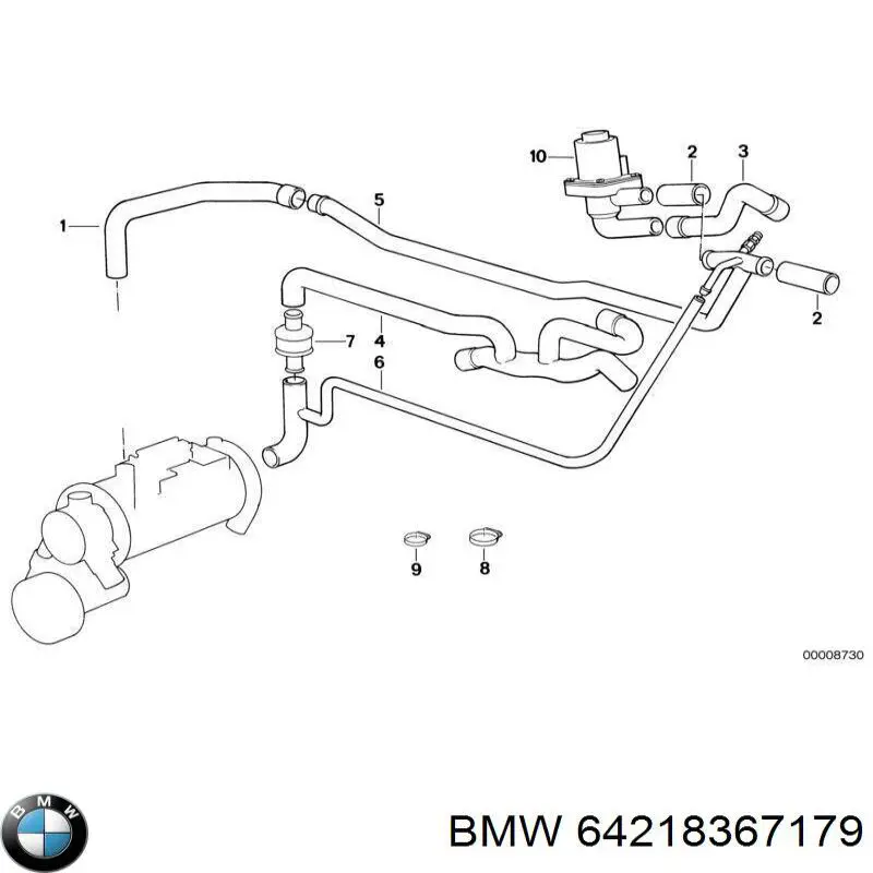 Купити 64218367179 BMW Хомут стяжний металевий, універсальний