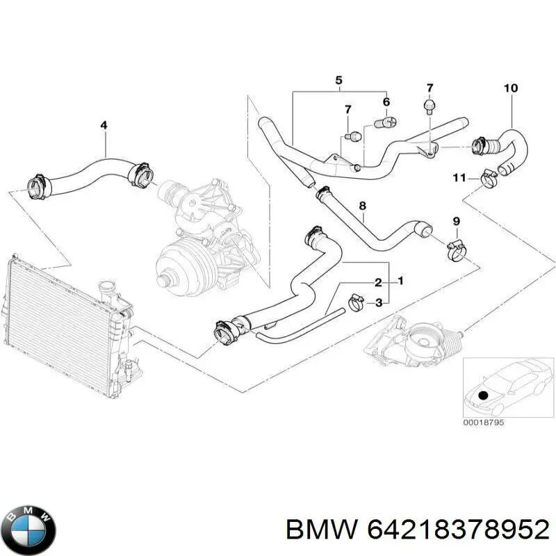  BMW 64218378952 ціна, від 9.03 USD