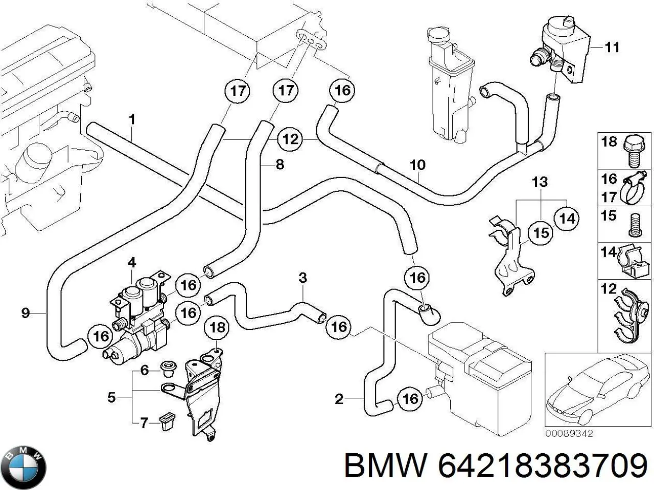  BMW 64218383709 ціна, від 11.30 USD