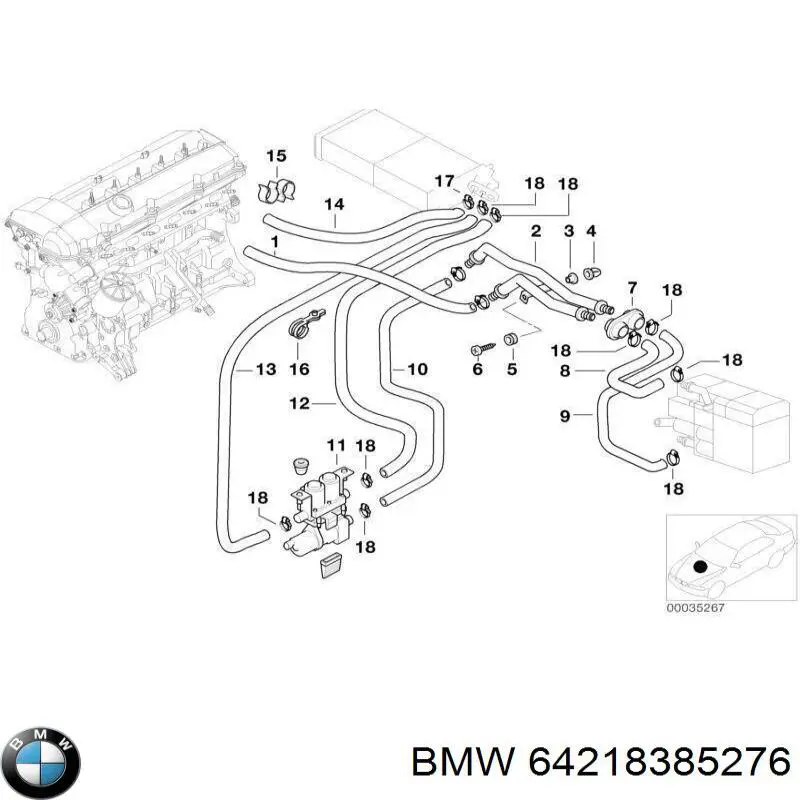  BMW 64218385276 ціна, від 226.34 USD