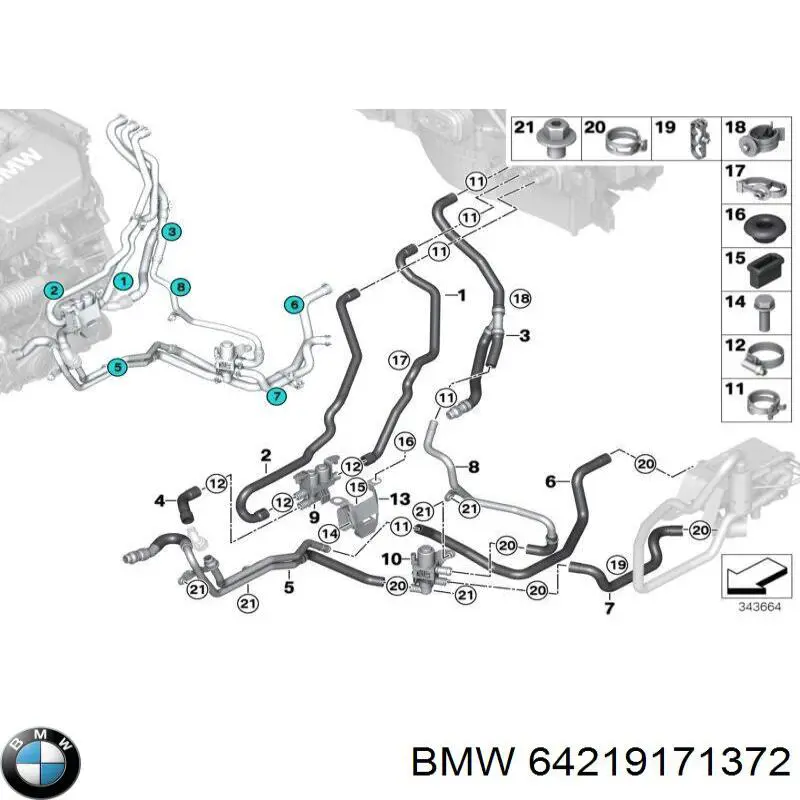 Купити 64219171372 BMW 
