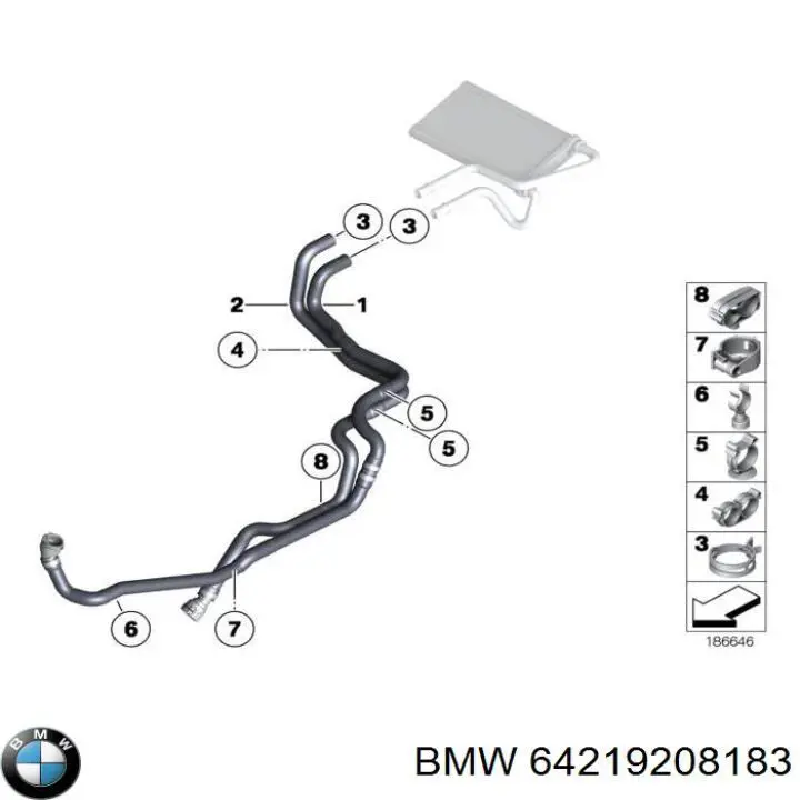  BMW 64219208183 ціна, від 13.81 USD