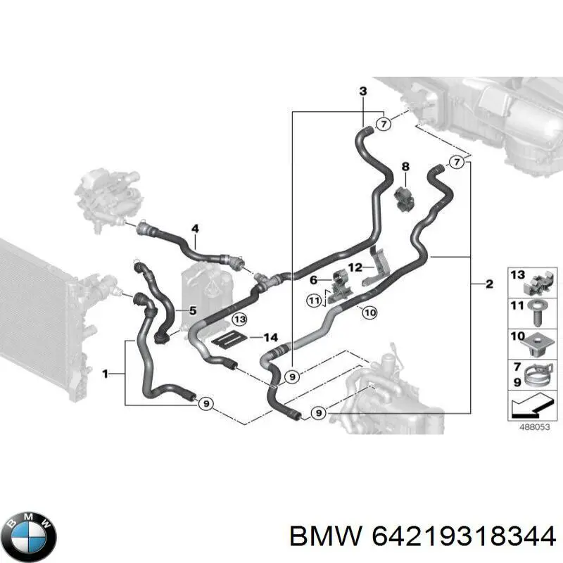  BMW 64219318344 ціна, від 42.15 USD
