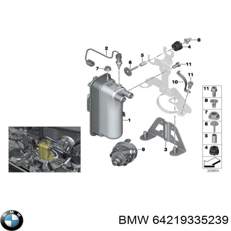 64219335239 BMW Електропідігрівач охолоджуючої рідини
