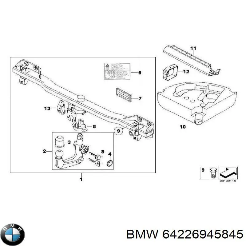  BMW 64226945845 ціна, від 22.01 USD