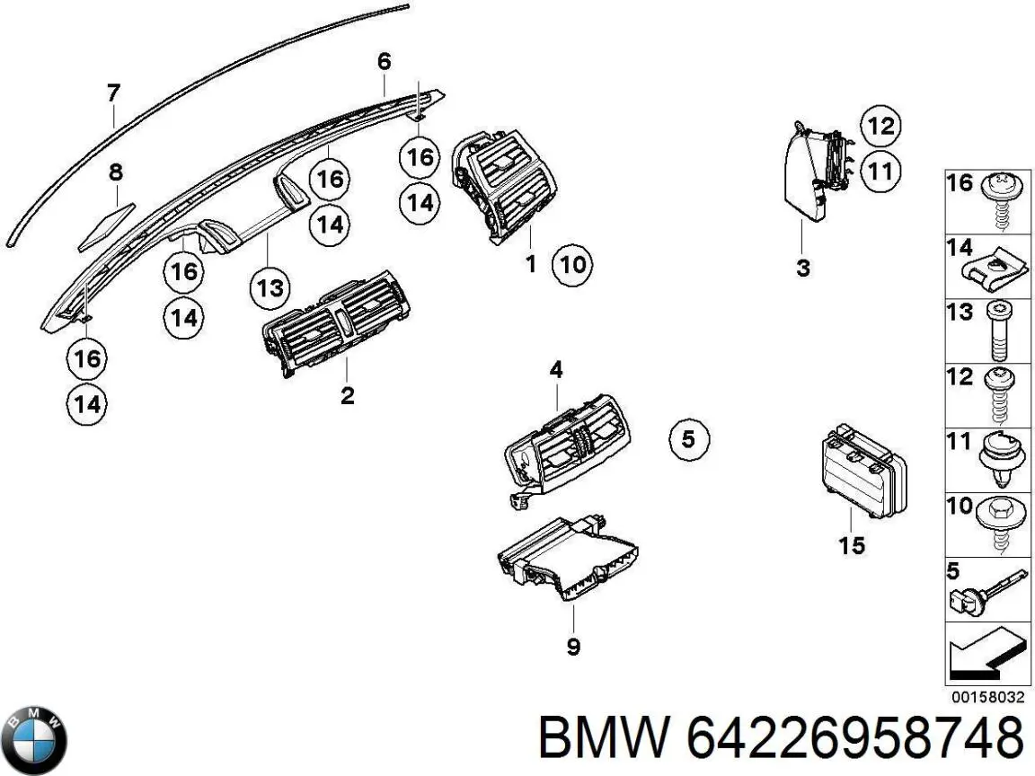  BMW 64226958748 ціна, від 69.63 USD