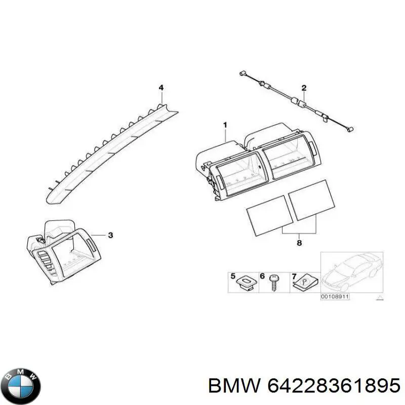  BMW 64228361895 ціна, від 10.77 USD