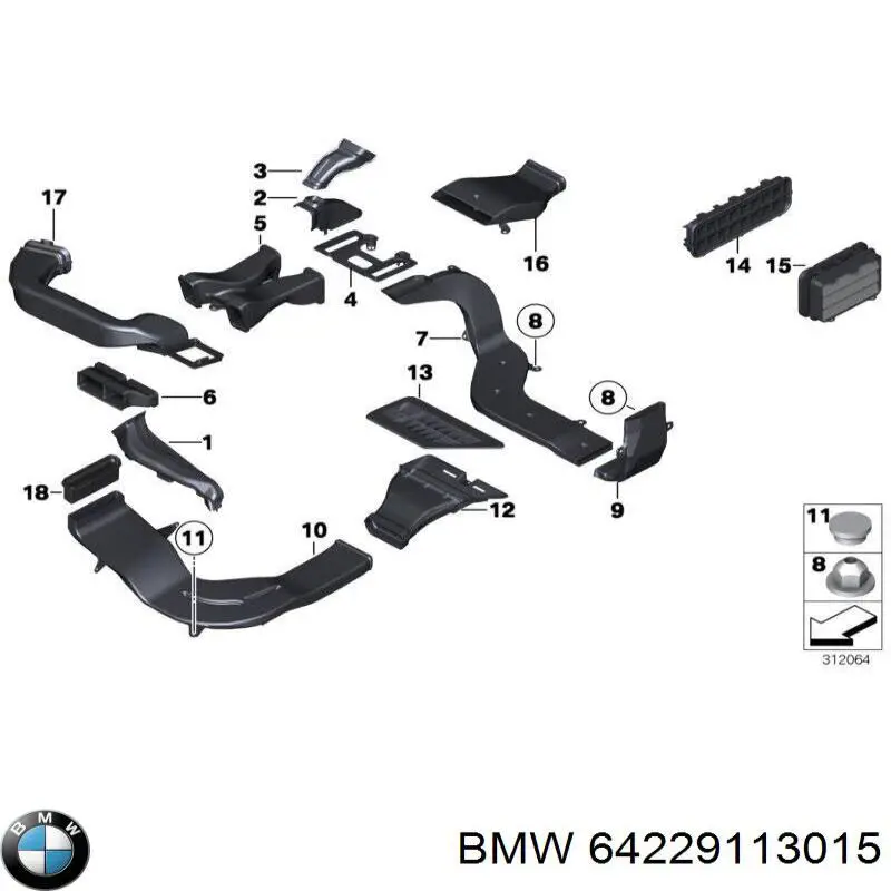  BMW 64229113015 ціна, від 6.28 USD