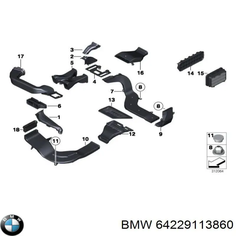 Купити 64229113860 BMW 
