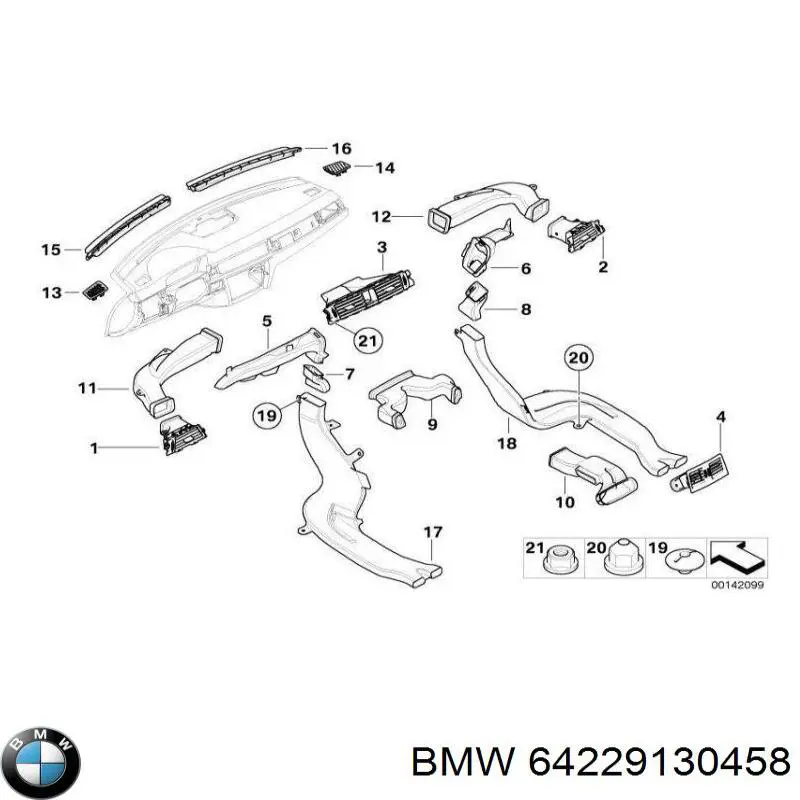 Вентиляція передка BMW 64229130458 ціна, від 32.10 USD