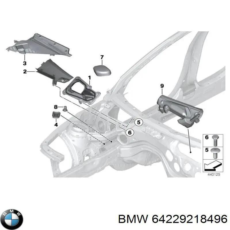 Купити 64229218496 BMW Повітропровід, розподільник повітря під "торпедо", лівий
