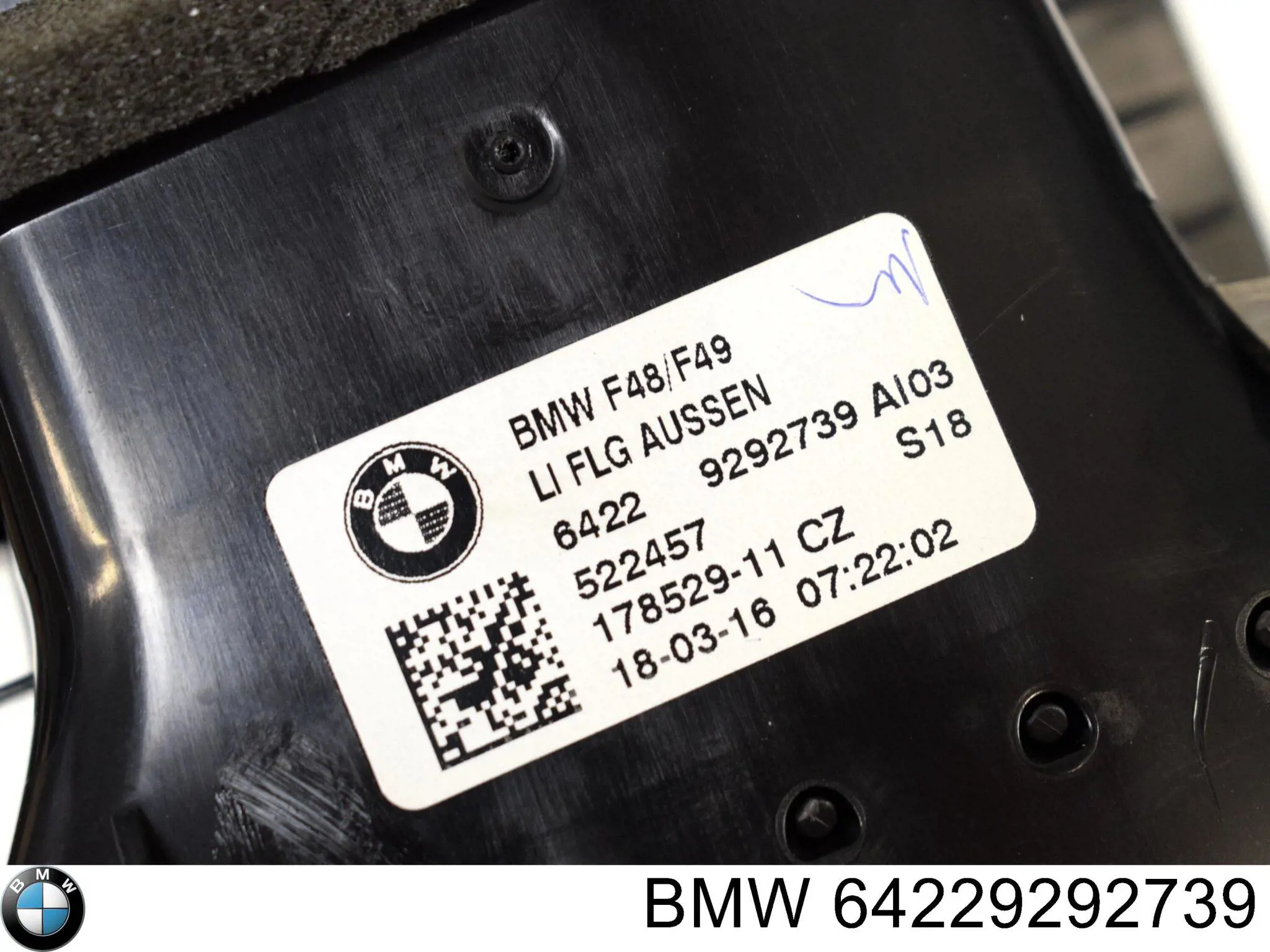 Решітка повітропровода ліва BMW 64229292739 ціна, від 12.51 USD