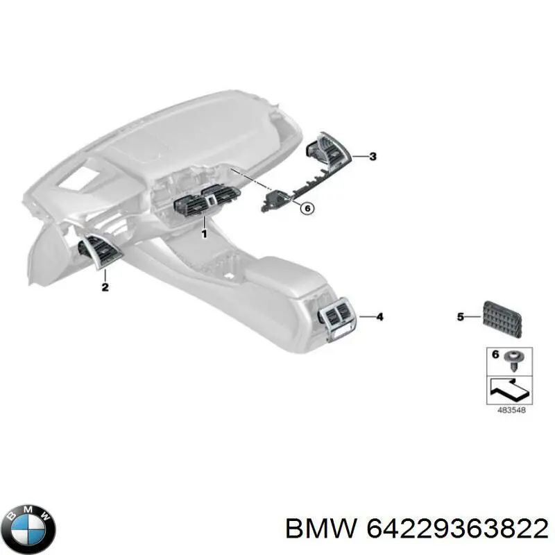  BMW 64229363822 ціна, від 12.50 USD