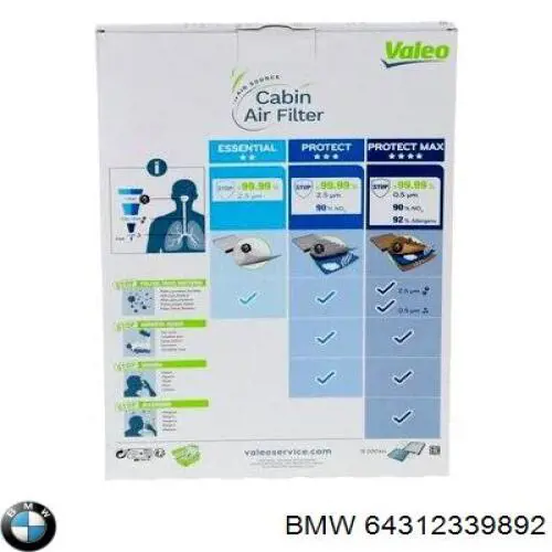 Повітряний фільтр салону BMW 64312339892