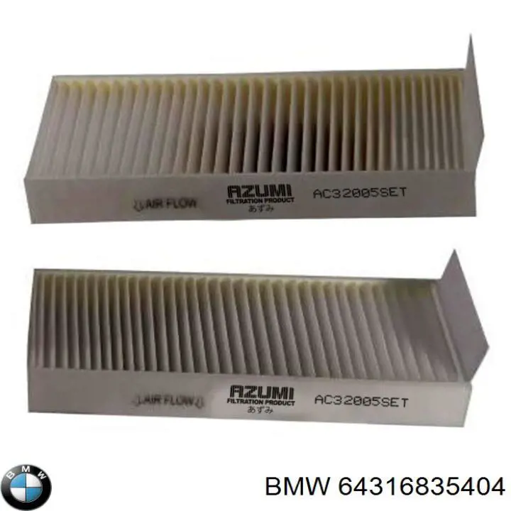 Фільтр повітряний обігрівача BMW 64316835404 ціна, від 34.71 USD