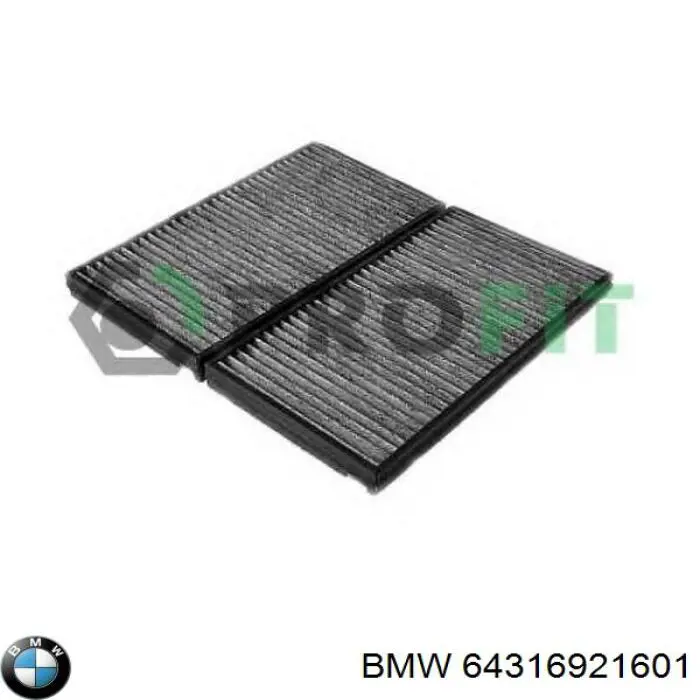 Купити 64316921601 BMW Фільтр салону вугільний