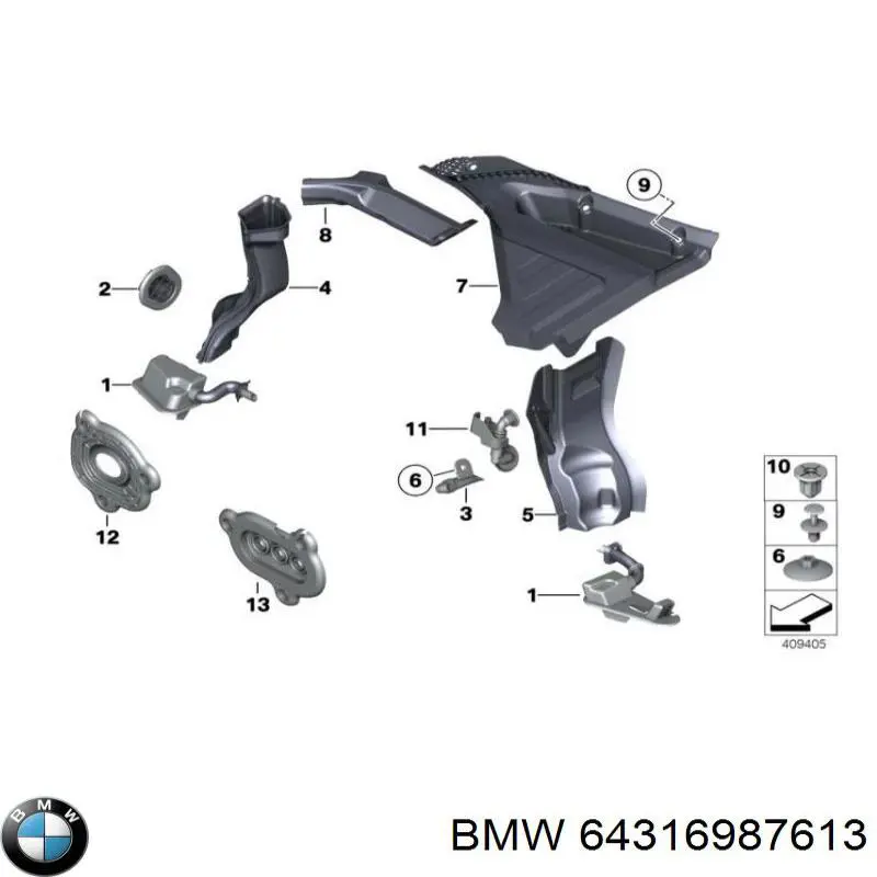  BMW 64316987613 ціна, від 3.52 USD